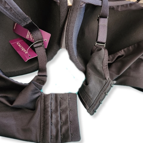 Cacique Illusion Full Coverage Support Solution Lightly padded Bra Black 44DD - Picture 4 of 8